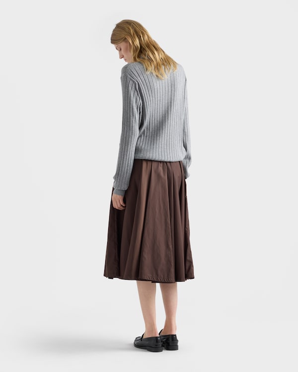 Lightweight, gathered Re-Nylon skirt - Ebony Lightweight, gathered Re-Nylon skirt - Ebony