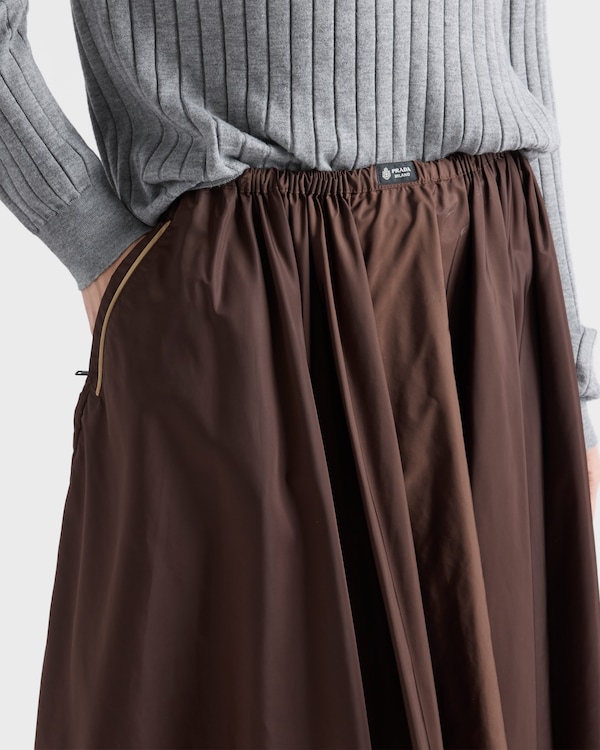 Lightweight, gathered Re-Nylon skirt - Ebony Lightweight, gathered Re-Nylon skirt - Ebony