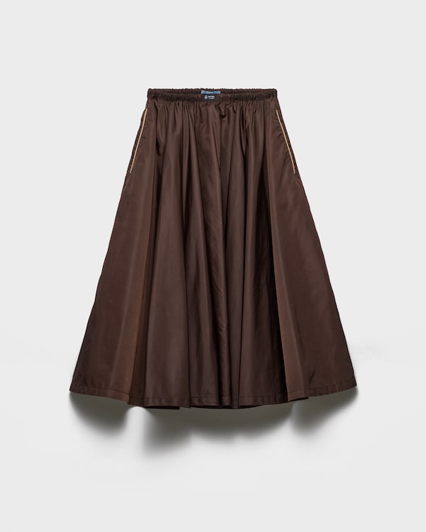 Lightweight, gathered Re-Nylon skirt - Ebony Lightweight, gathered Re-Nylon skirt - Ebony