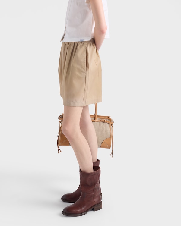 Washed Re-Nylon shorts - Camel Brown Washed Re-Nylon shorts - Camel Brown