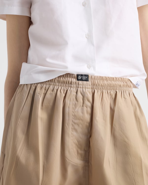 Washed Re-Nylon shorts - Camel Brown Washed Re-Nylon shorts - Camel Brown
