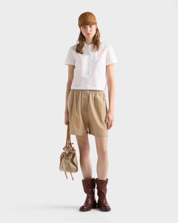 Washed Re-Nylon shorts - Camel Brown Washed Re-Nylon shorts - Camel Brown