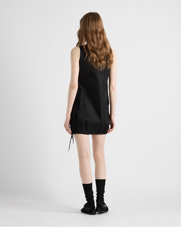 Sleeveless Re-Nylon dress - Black Sleeveless Re-Nylon dress - Black