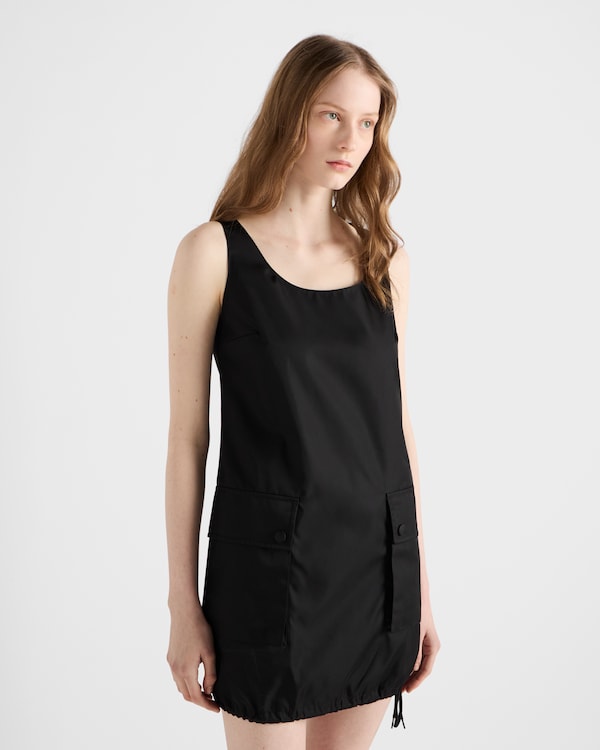 Sleeveless Re-Nylon dress - Black Sleeveless Re-Nylon dress - Black