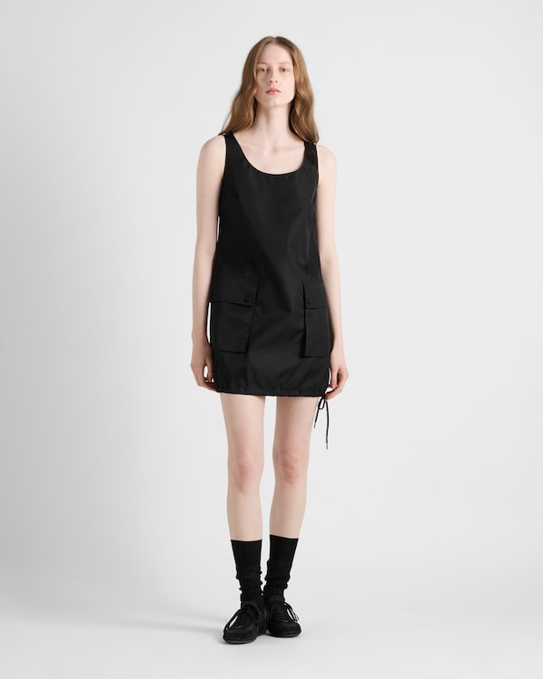 Sleeveless Re-Nylon dress - Black Sleeveless Re-Nylon dress - Black