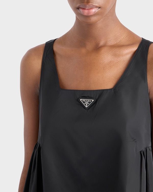 Re-Nylon mini-dress - Black Re-Nylon mini-dress - Black