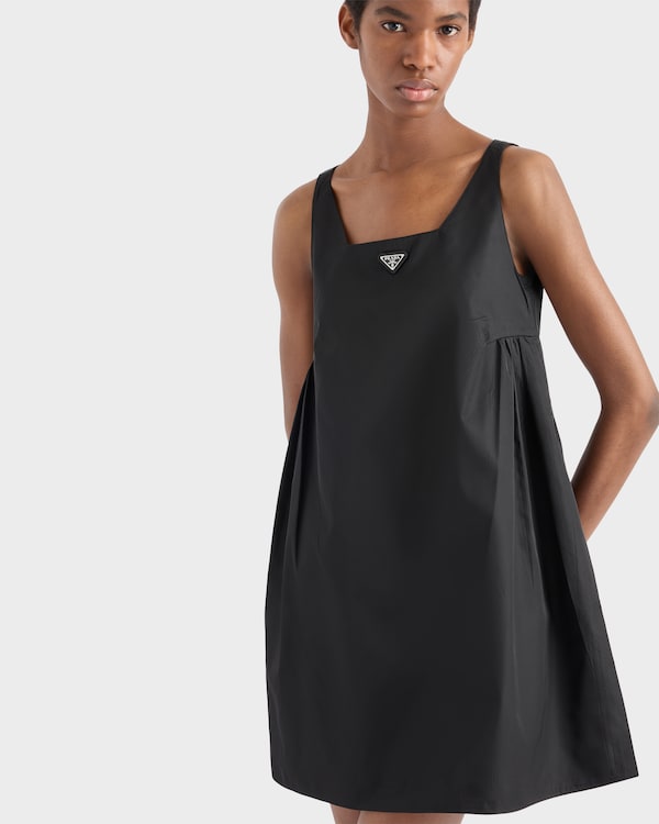 Re-Nylon mini-dress - Black Re-Nylon mini-dress - Black