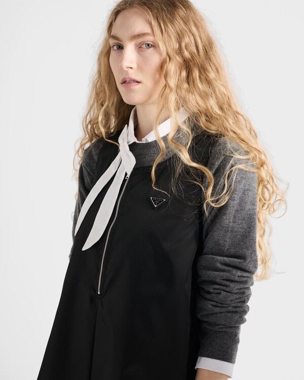 Re-Nylon mini-dress - Black Re-Nylon mini-dress - Black
