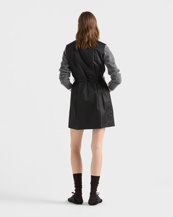 Re-Nylon mini-dress - Black Re-Nylon mini-dress - Black
