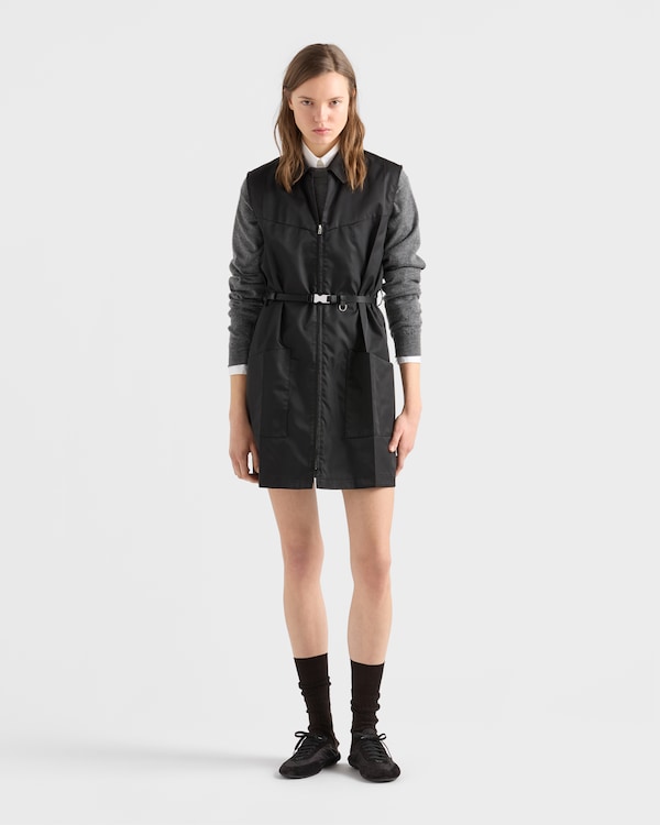 Re-Nylon mini-dress - Black Re-Nylon mini-dress - Black