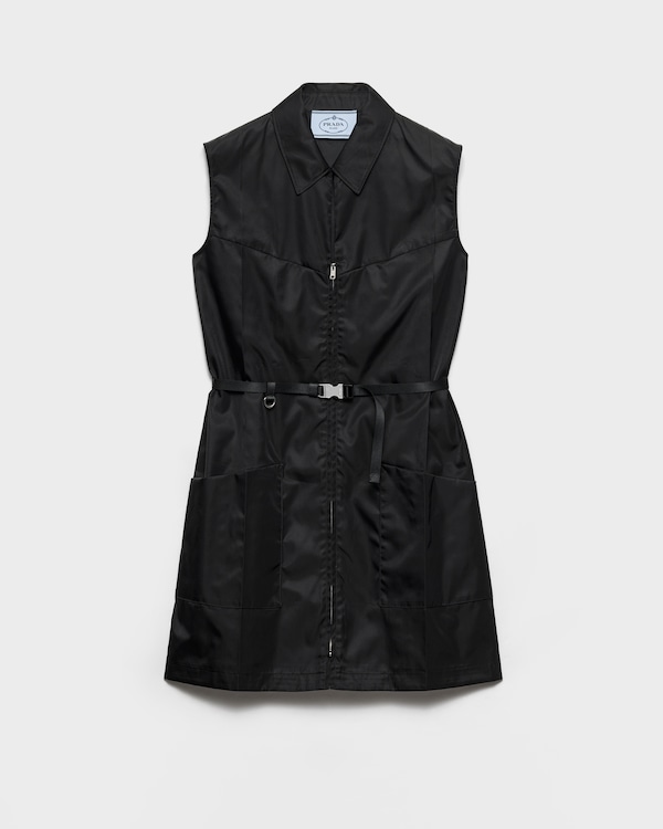 Re-Nylon mini-dress - Black Re-Nylon mini-dress - Black