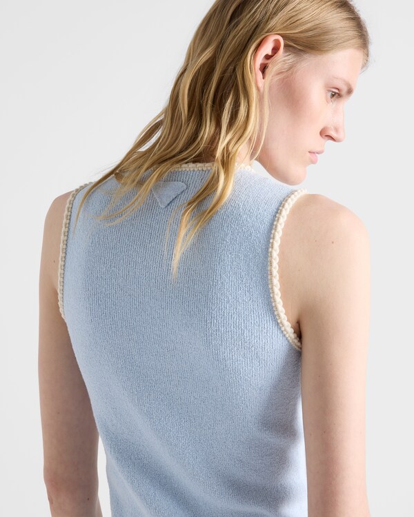Cotton bouclé dress - Sky Blue Cotton bouclé dress - Sky Blue