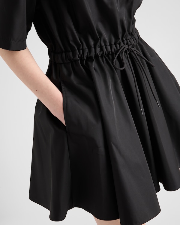 Short-sleeved Re-Nylon dress - Black Short-sleeved Re-Nylon dress - Black