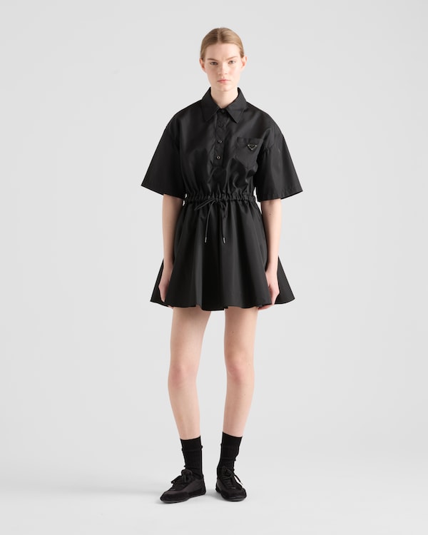 Short-sleeved Re-Nylon dress - Black Short-sleeved Re-Nylon dress - Black