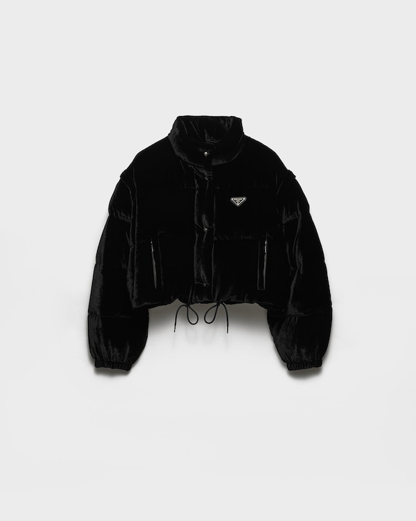 Velvet down jacket - Black Velvet down jacket - Black