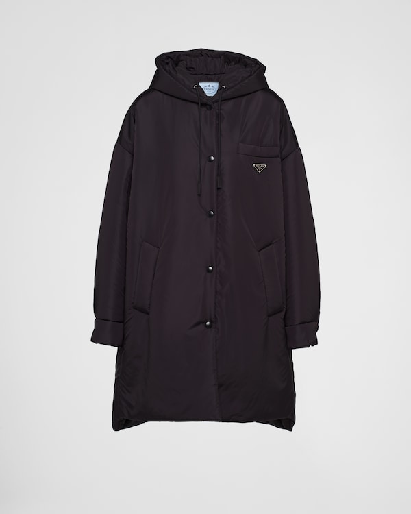 Oversized light Re-Nylon raincoat - Black Oversized light Re-Nylon raincoat - Black