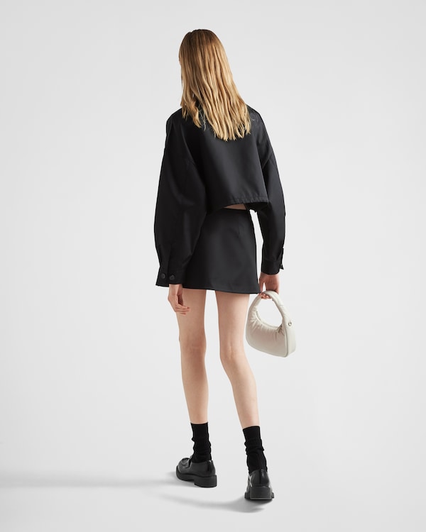 Re-Nylon cropped blouson jacket - Black Re-Nylon cropped blouson jacket - Black