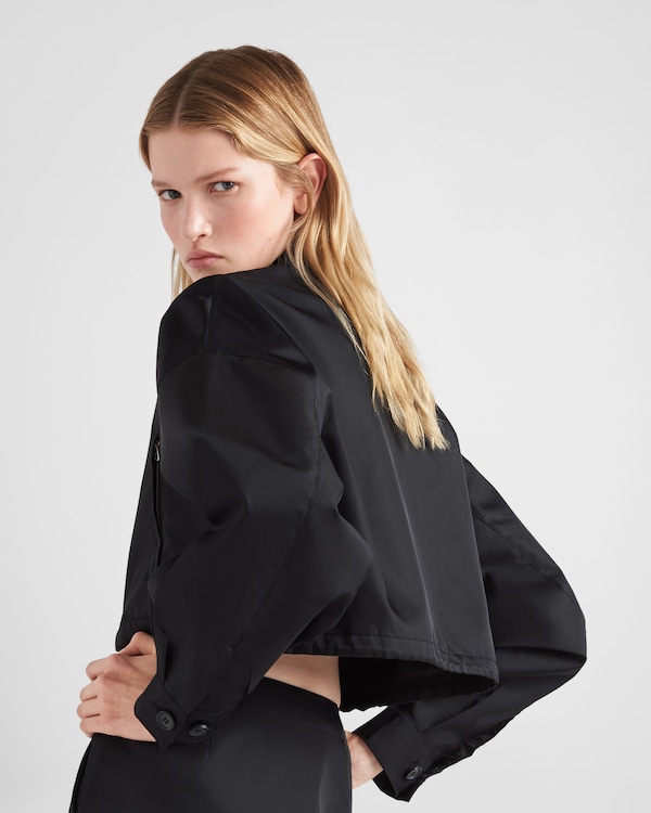 Re-Nylon cropped blouson jacket - Black Re-Nylon cropped blouson jacket - Black