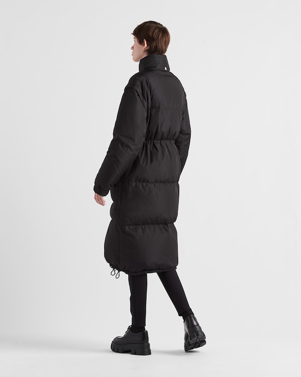 Re-Nylon down coat - Black/Blue Re-Nylon down coat - Black/Blue