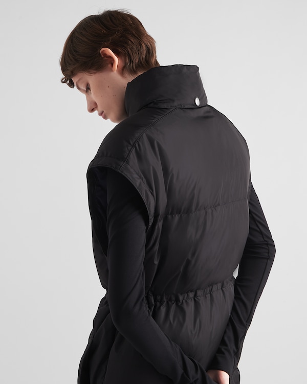 Re-Nylon down coat - Black/Blue Re-Nylon down coat - Black/Blue