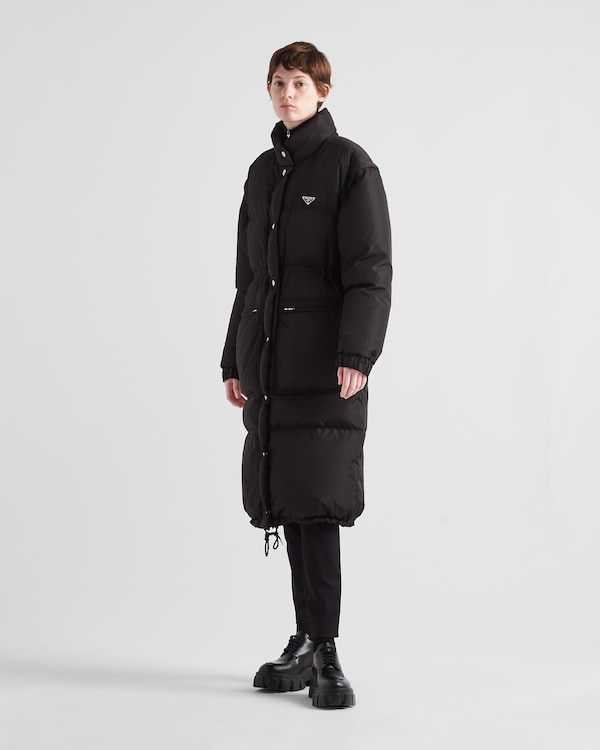 Re-Nylon down coat - Black/Blue Re-Nylon down coat - Black/Blue