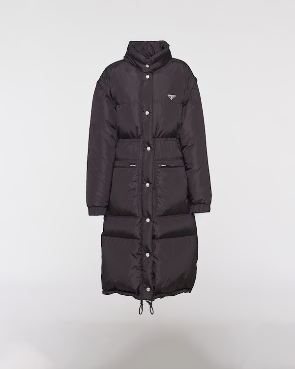 Re-Nylon down coat - Black/Blue Re-Nylon down coat - Black/Blue