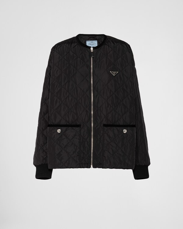 Quilted light Re-Nylon jacket - Black Quilted light Re-Nylon jacket - Black