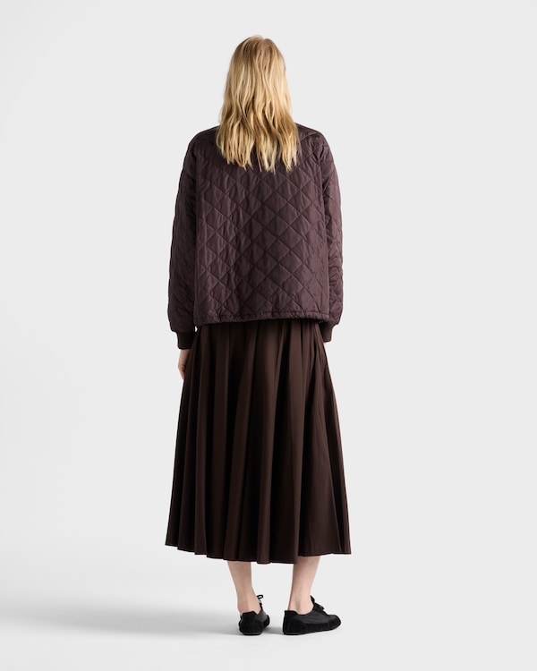 Quilted light Re-Nylon jacket - Dark Brown Quilted light Re-Nylon jacket - Dark Brown
