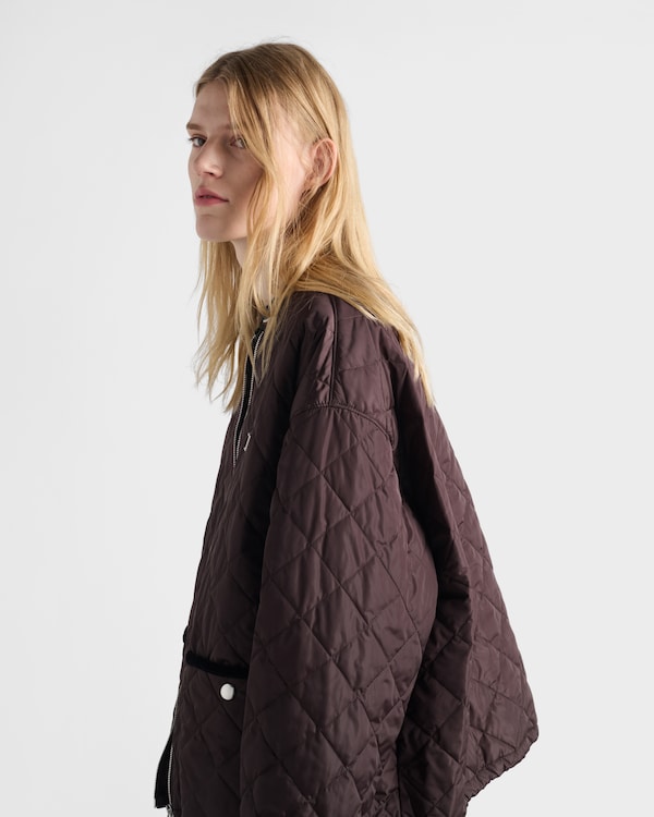 Quilted light Re-Nylon jacket - Dark Brown Quilted light Re-Nylon jacket - Dark Brown
