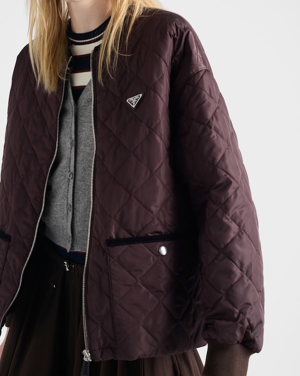 Quilted light Re-Nylon jacket - Dark Brown Quilted light Re-Nylon jacket - Dark Brown