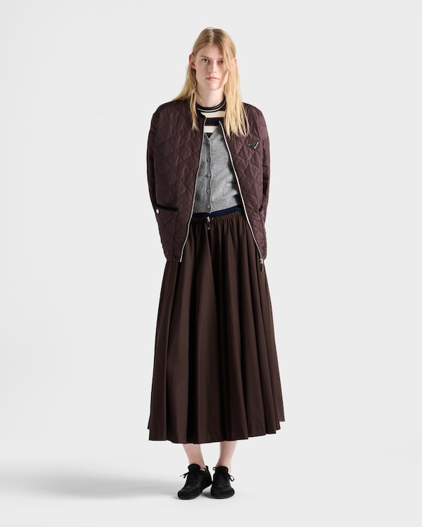 Quilted light Re-Nylon jacket - Dark Brown Quilted light Re-Nylon jacket - Dark Brown