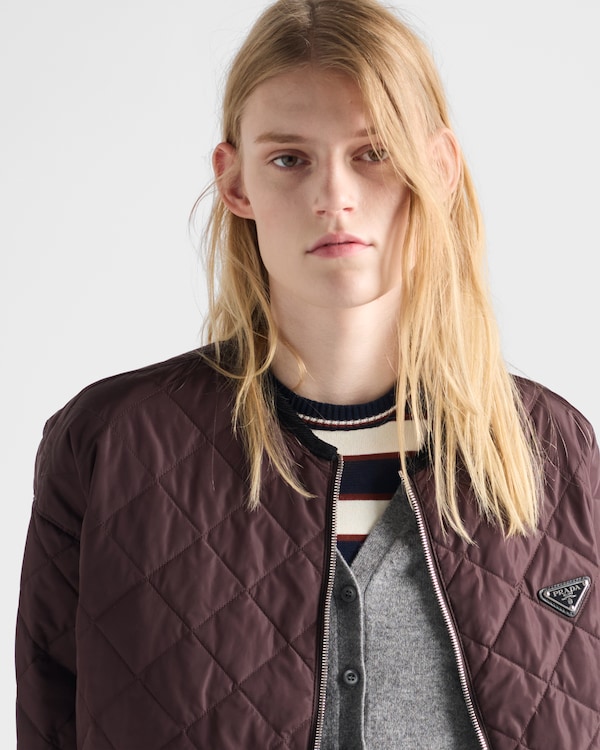 Quilted light Re-Nylon jacket - Dark Brown Quilted light Re-Nylon jacket - Dark Brown