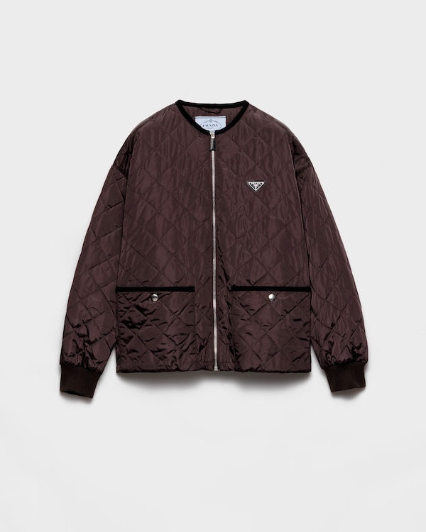 Quilted light Re-Nylon jacket - Dark Brown Quilted light Re-Nylon jacket - Dark Brown