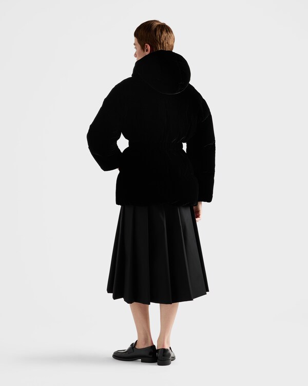 Velvet down jacket - Black Velvet down jacket - Black