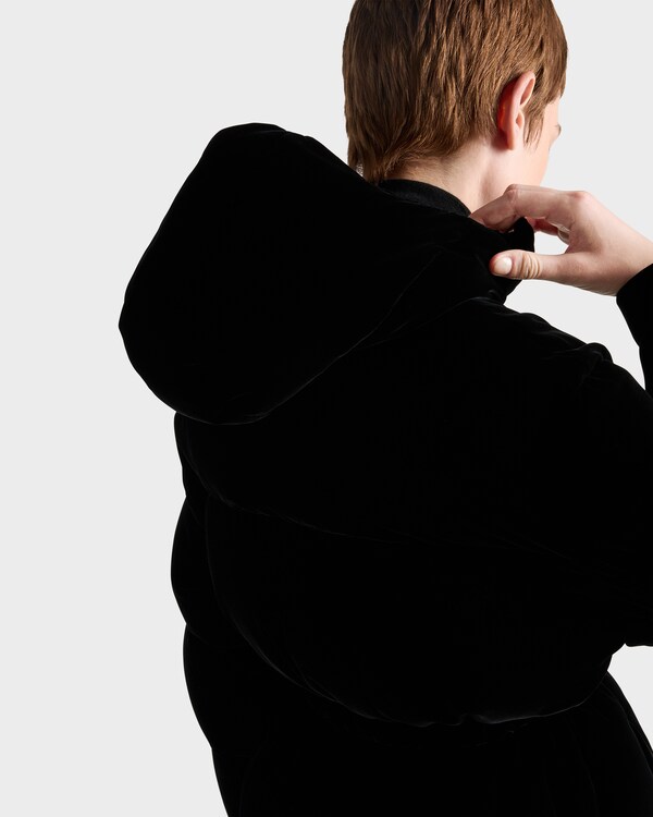 Velvet down jacket - Black Velvet down jacket - Black