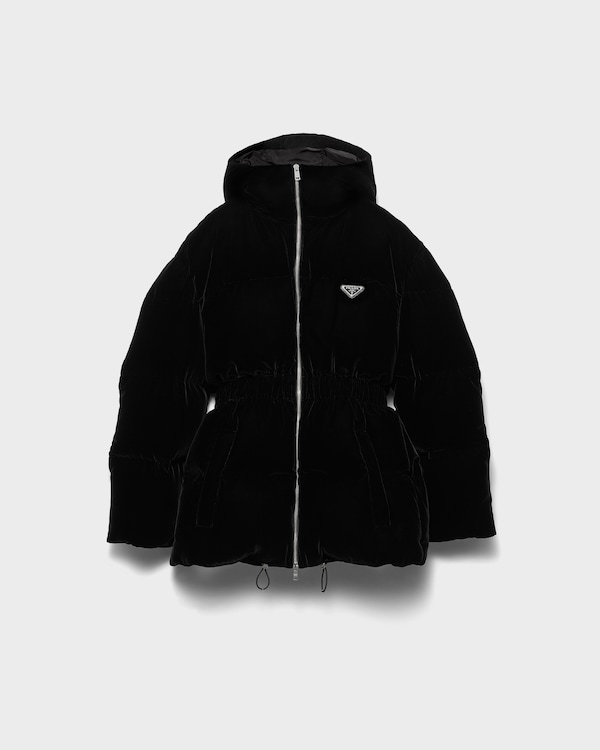 Velvet down jacket - Black Velvet down jacket - Black