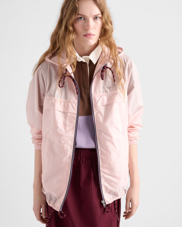 Lightweight Re-Nylon hooded raincoat - Alabaster Pink Lightweight Re-Nylon hooded raincoat - Alabaster Pink