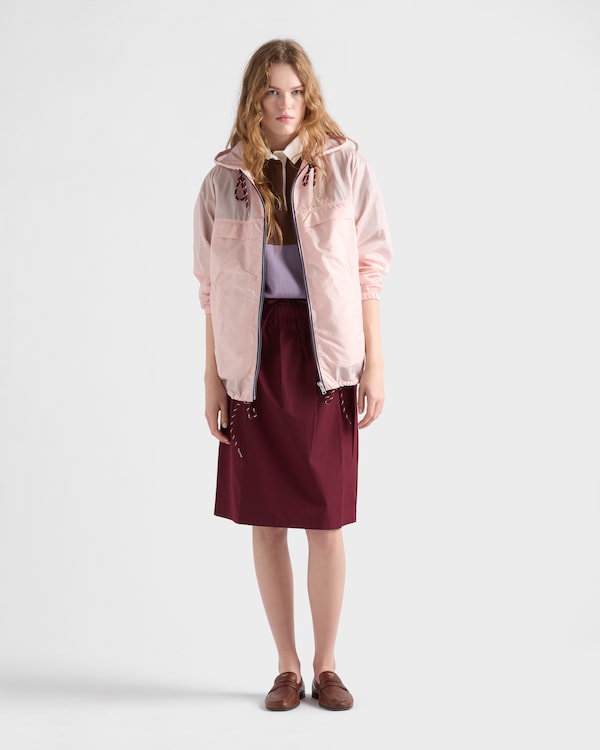 Lightweight Re-Nylon hooded raincoat - Alabaster Pink Lightweight Re-Nylon hooded raincoat - Alabaster Pink