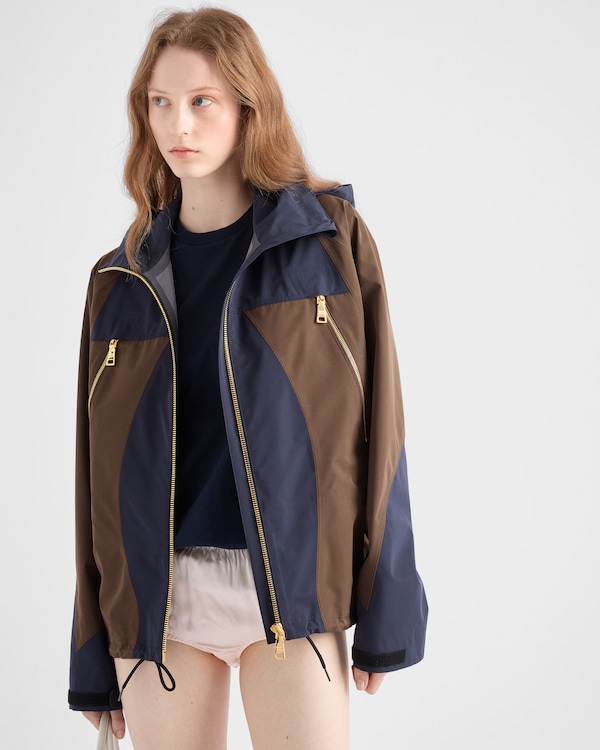 Technical fabric blouson jacket - Blue/Tundra Technical fabric blouson jacket - Blue/Tundra