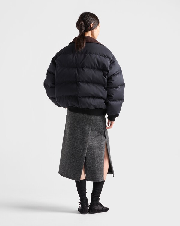 Medium-weight compact poplin down jacket - Black Medium-weight compact poplin down jacket - Black