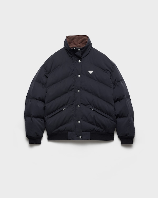 Medium-weight compact poplin down jacket - Black Medium-weight compact poplin down jacket - Black