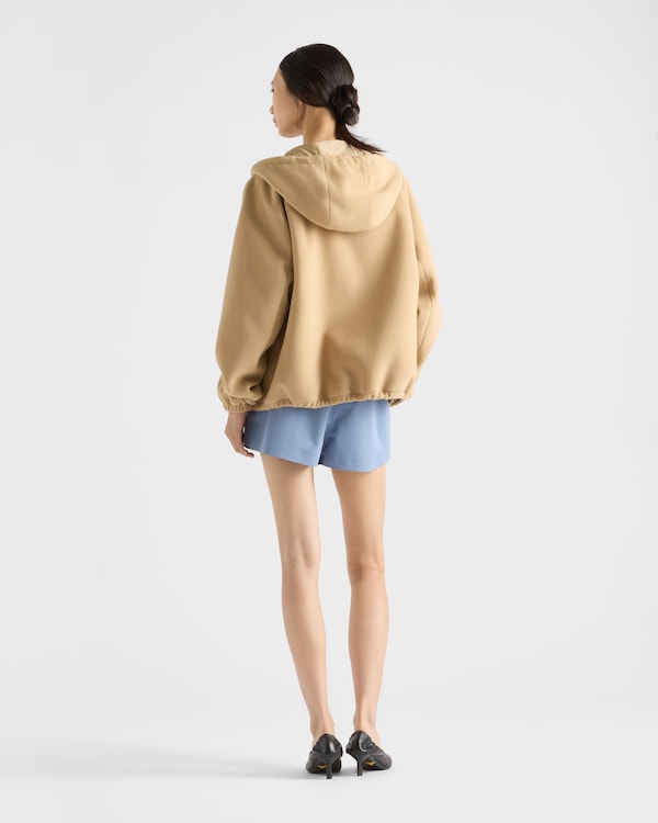 Technical fleece hoodie jacket - Camel Brown Technical fleece hoodie jacket - Camel Brown