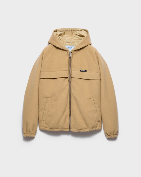 Technical fleece hoodie jacket - Camel Brown Technical fleece hoodie jacket - Camel Brown