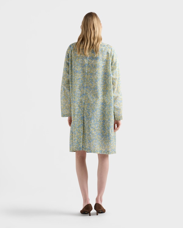 Printed Re-Nylon raincoat - Cream Printed Re-Nylon raincoat - Cream