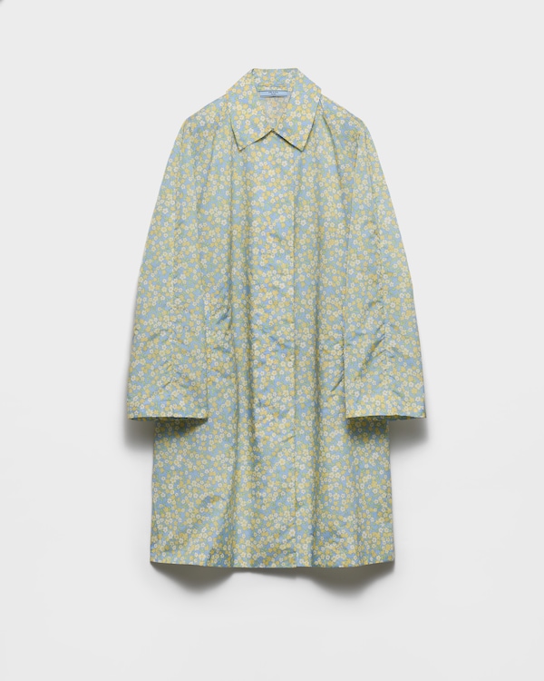 Printed Re-Nylon raincoat - Cream Printed Re-Nylon raincoat - Cream