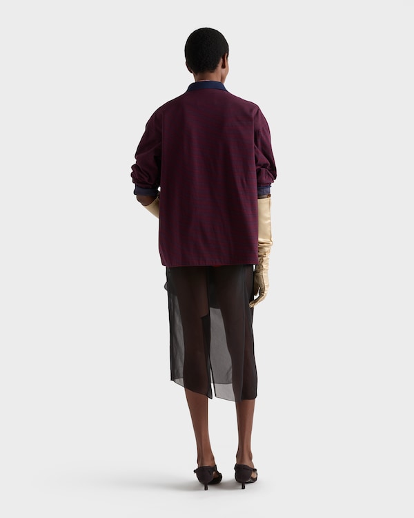 Piqué blouson jacket - Garnet/Blue/Ink Blue Piqué blouson jacket - Garnet/Blue/Ink Blue