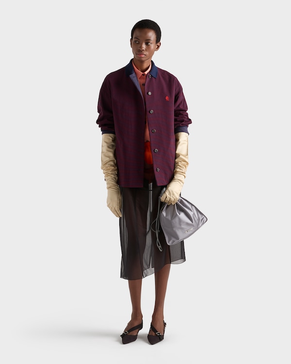 Piqué blouson jacket - Garnet/Blue/Ink Blue Piqué blouson jacket - Garnet/Blue/Ink Blue