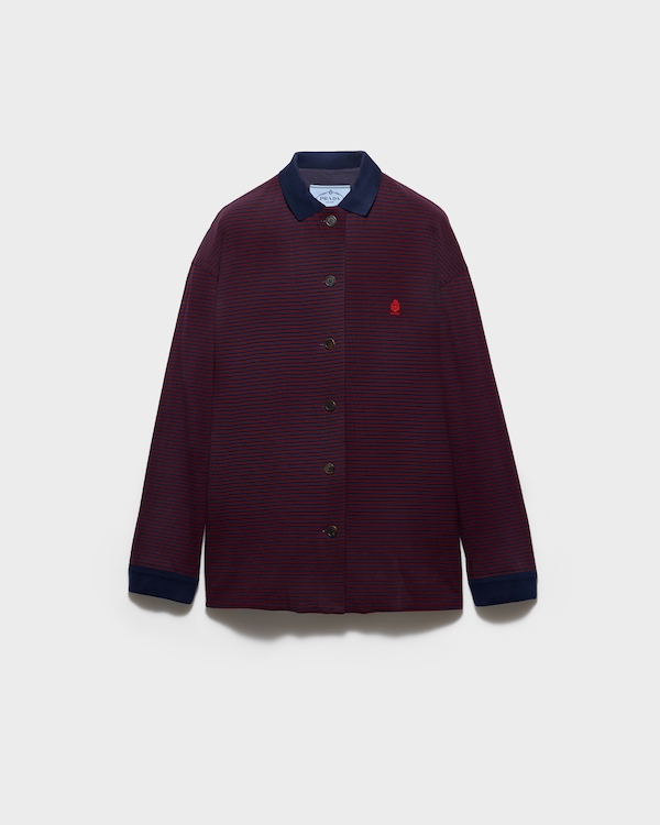 Piqué blouson jacket - Garnet/Blue/Ink Blue Piqué blouson jacket - Garnet/Blue/Ink Blue