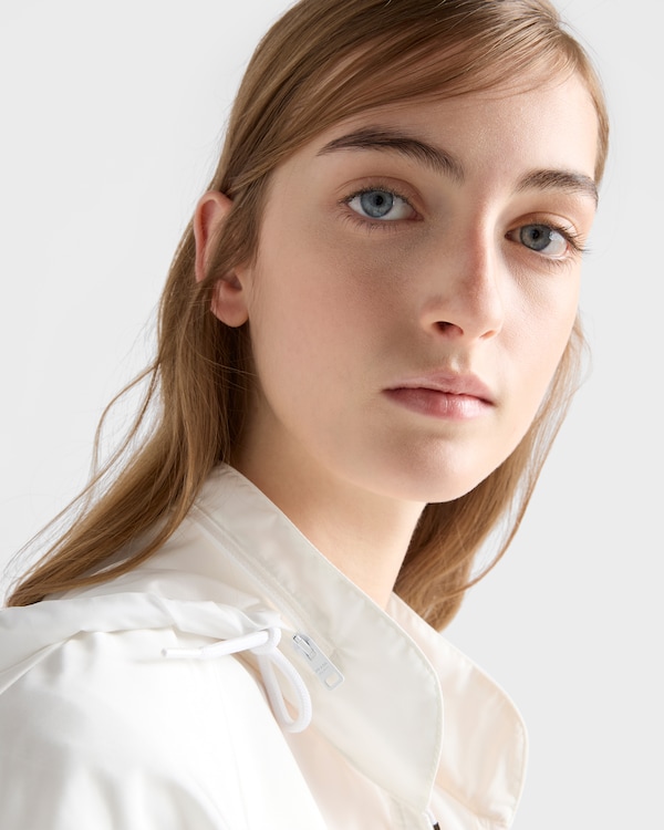 Lightweight Re-Nylon blouson jacket - White Lightweight Re-Nylon blouson jacket - White
