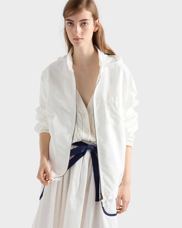 Lightweight Re-Nylon blouson jacket - White Lightweight Re-Nylon blouson jacket - White